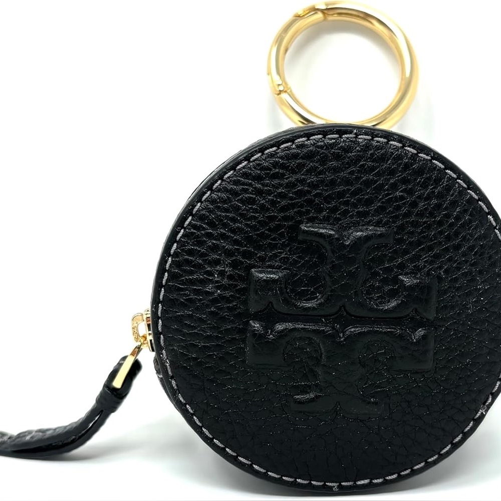 Tory Burch Black Leather Coin Pouch